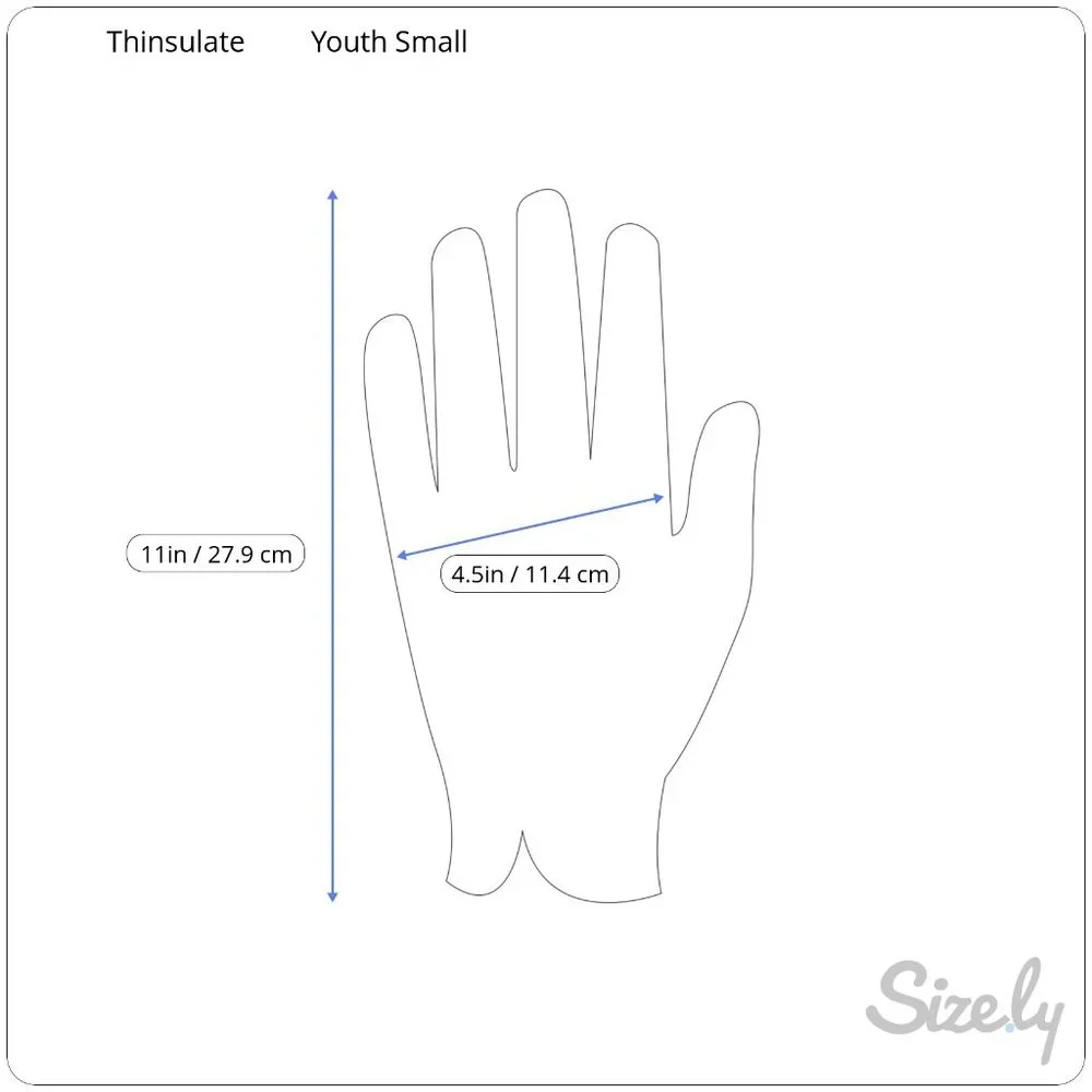 Thinsulate Snow Board Wear Gloves Youth Small Black Palm Patch Catch A Ride